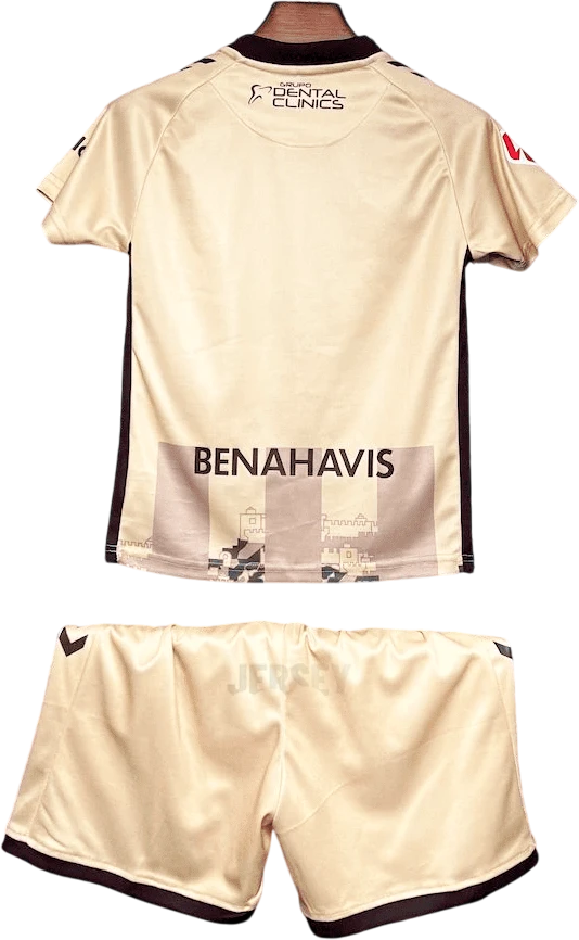 camiseta málaga 2024 25 versión infantil tercera reverso