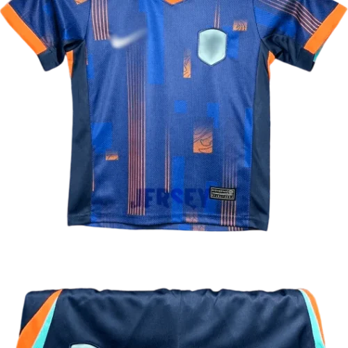 camiseta retro holanda 2024 versión infantil visitante