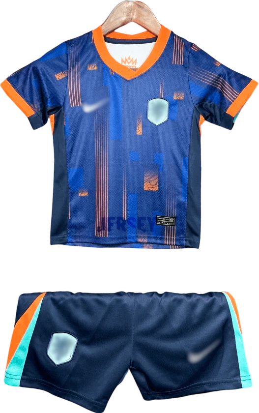 camiseta retro holanda 2024 versión infantil visitante