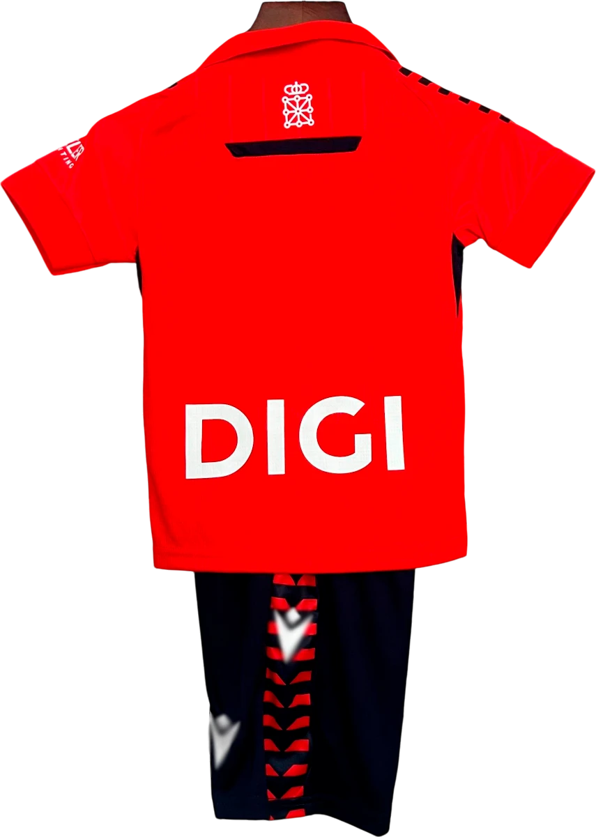 camiseta del osasuna 2025 26 versión infantil local reverso