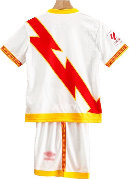 camiseta rayo vallecano 2023 24 versión infantil reverso