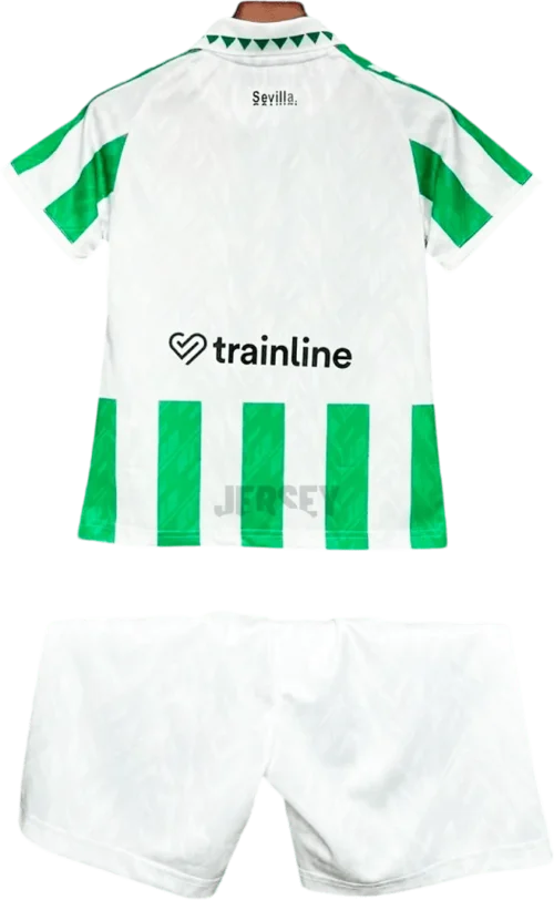 camiseta retro real betis 2024 25 versión infantil reverso