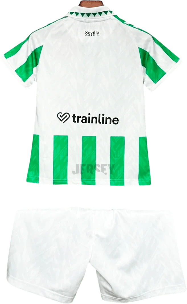 camiseta retro real betis 2024 25 versión infantil reverso