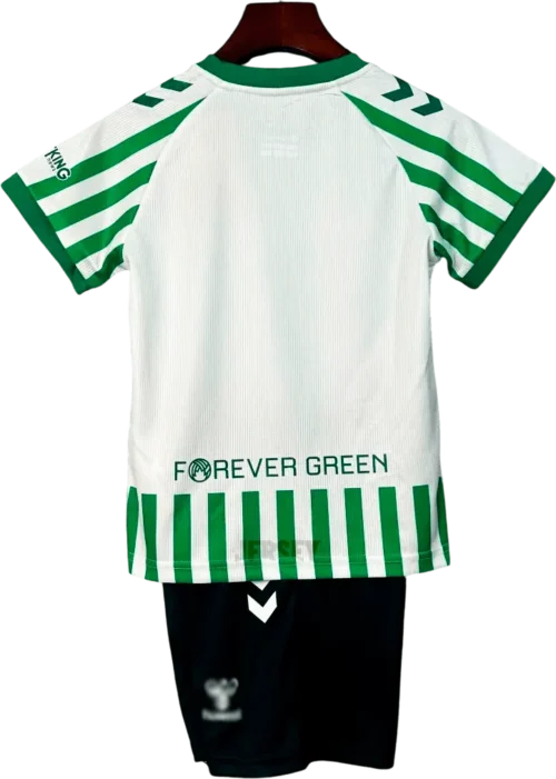 camiseta retro real betis 2025 26 conference league versión infantil reverso