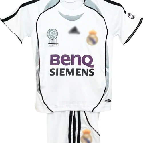 camiseta retro real madrid 2025 versión infantil