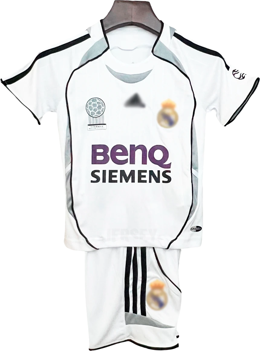 camiseta retro real madrid 2025 versión infantil
