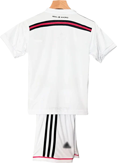 camiseta retro real madrid 2014 versión infantil reverso