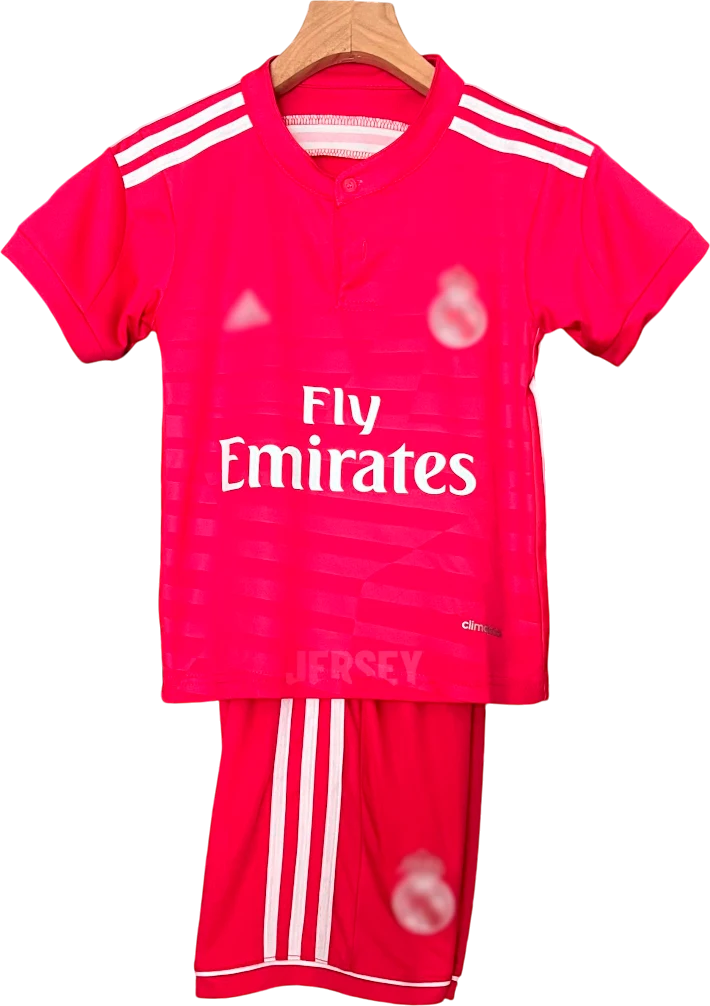 camiseta retro real madrid 2014 versión infantil visitante