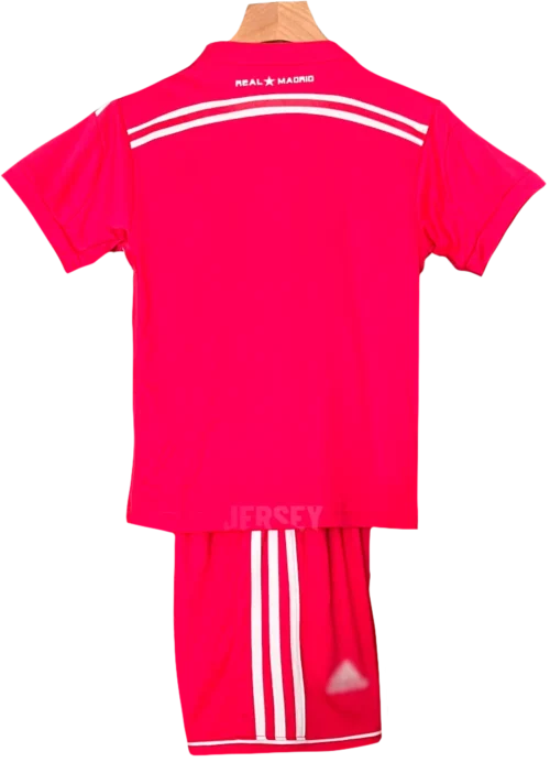 camiseta retro real madrid 2014 versión infantil visitante reverso