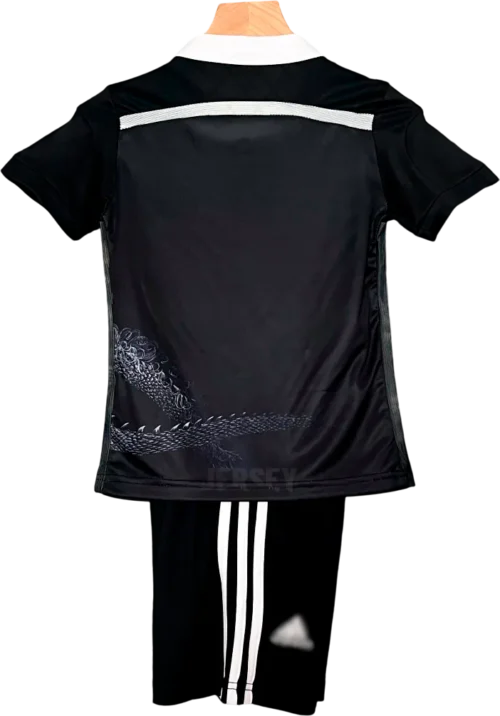 camiseta retro real madrid 2014 versión infantil tercera reverso