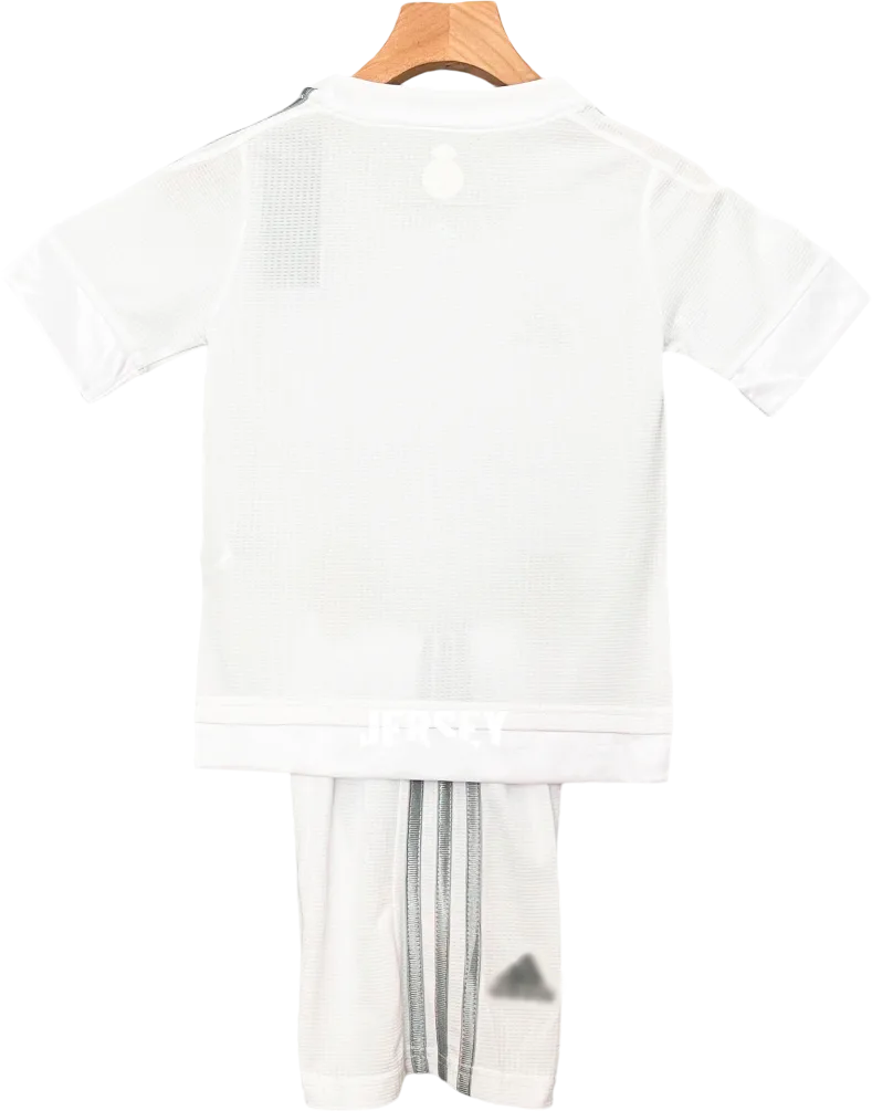 camiseta retro real madrid 2015 versión infantil reverso