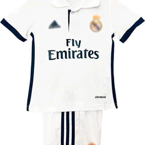 camiseta retro real madrid 2016 versión infantil