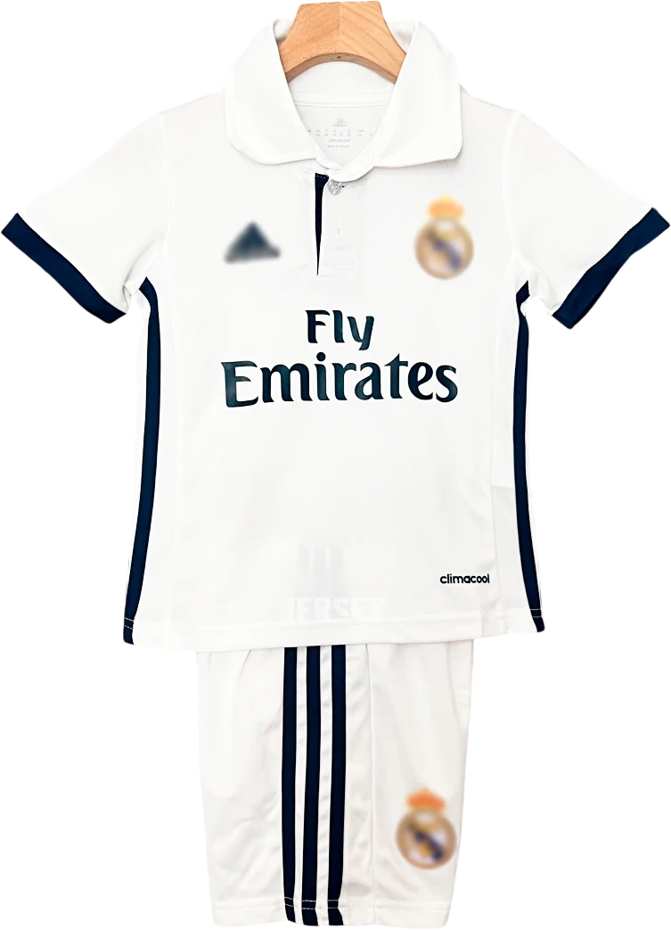 camiseta retro real madrid 2016 versión infantil