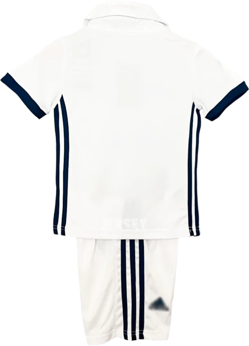 camiseta retro real madrid 2016 versión infantil reverso