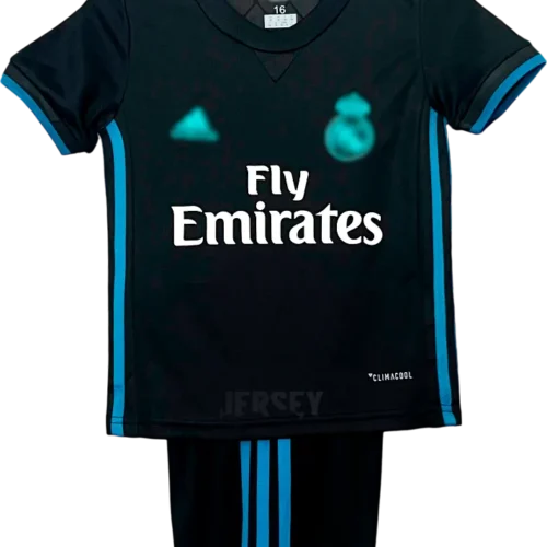 camiseta retro real madrid 2017 versión infantil visitante