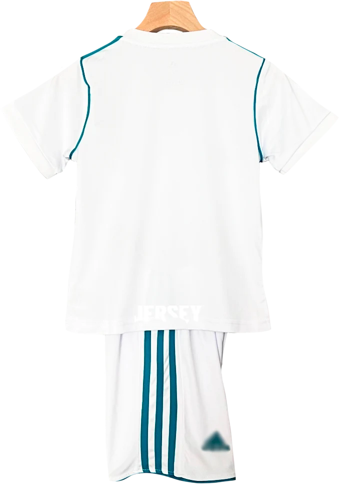 camiseta retro real madrid 2017 versión infantil reverso