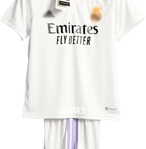 camiseta retro real madrid 2022 versión infantil