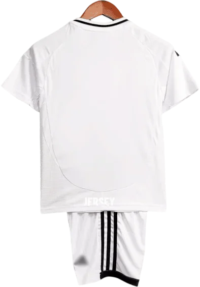 camiseta retro real madrid 2024 versión infantil reverso