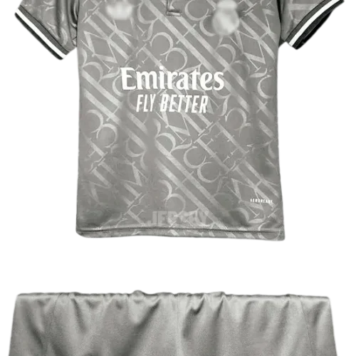 camiseta retro real madrid 2024 versión infantil tercera
