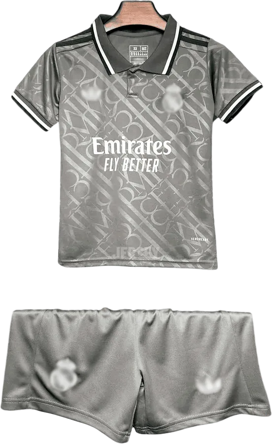 camiseta retro real madrid 2024 versión infantil tercera