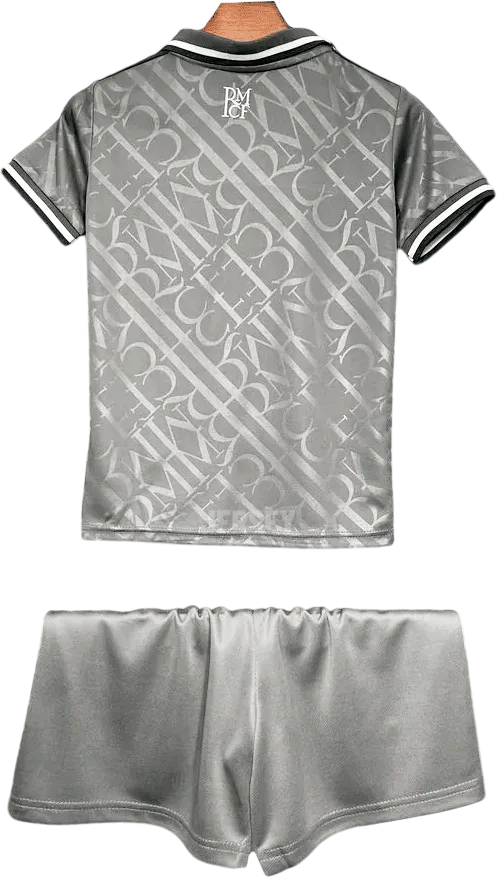 camiseta retro real madrid 2024 versión infantil tercera reverso