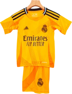 camiseta retro real madrid 2024 versión infantil visitante