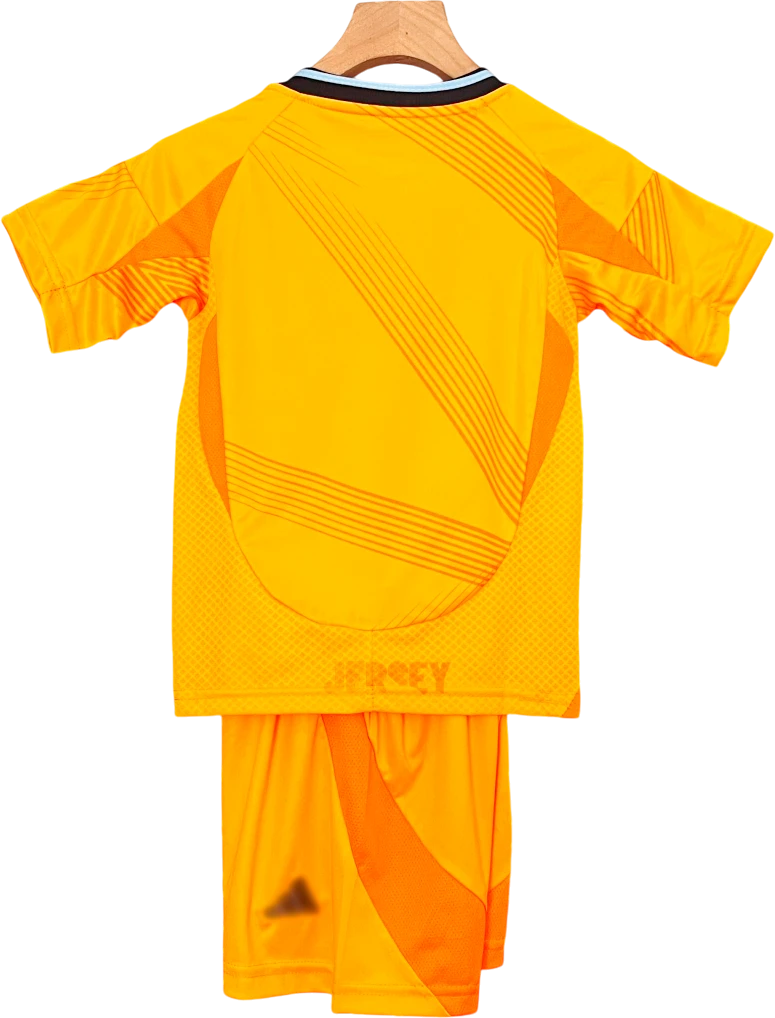 camiseta retro real madrid 2024 versión infantil visitante reverso