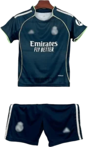 camiseta retro real madrid 2025 versión infantil visitante
