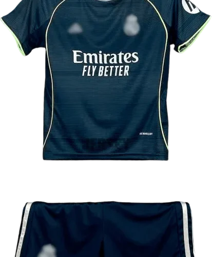 camiseta retro real madrid 2025 versión infantil visitante