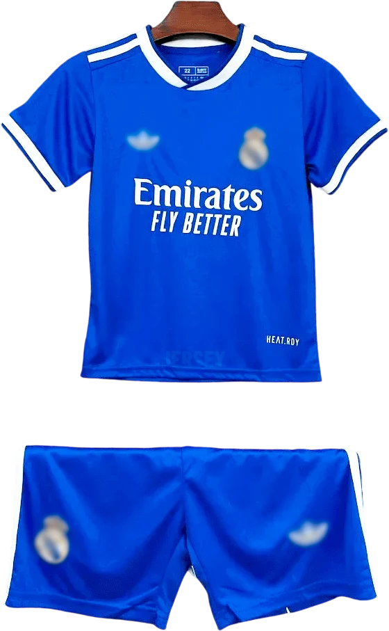 camiseta retro real madrid 2025 versión infantil tercera
