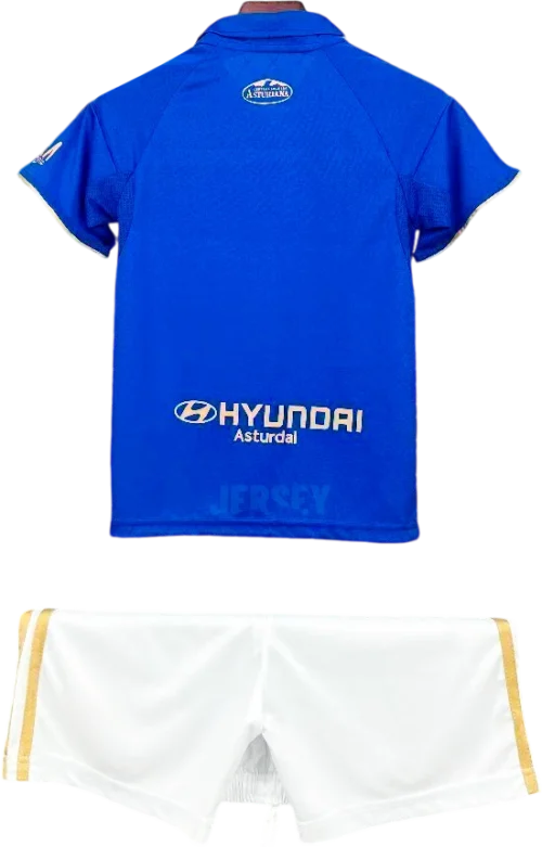 camiseta real oviedo 2025 26 versión infantil reverso