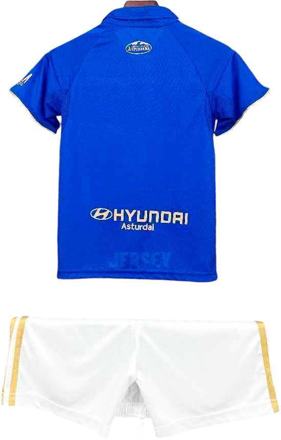 camiseta real oviedo 2025 26 versión infantil reverso