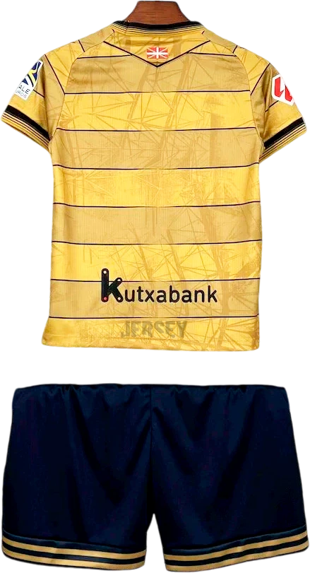camiseta real sociedad 2024 25 visitante versión infantil reverso