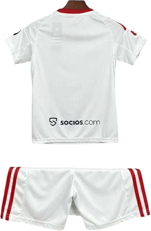 camiseta sevilla 2025 26 versión infantil reverso