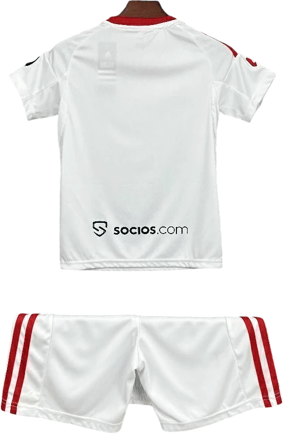 camiseta sevilla 2025 26 versión infantil reverso
