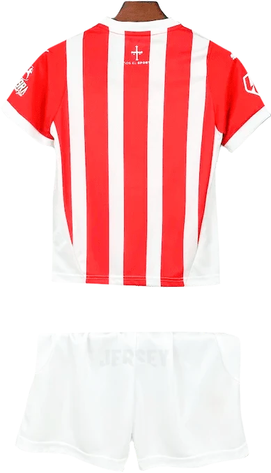 camiseta sporting de gijón 2024 25 versión infantil reverso