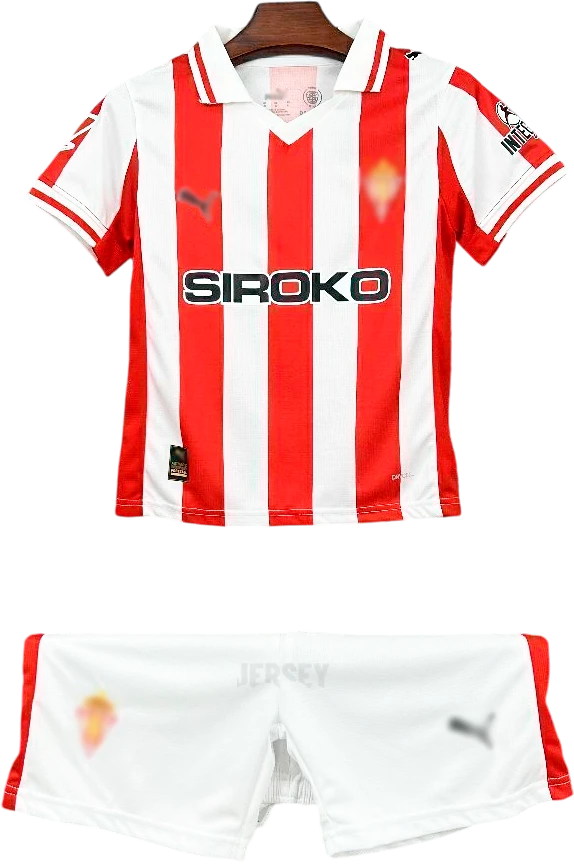 camiseta sporting de gijón 2025 26 versión infantil