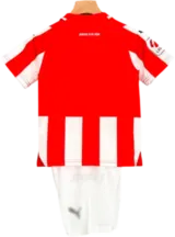 camiseta sporting de gijón 2023 24 versión infantil reverso