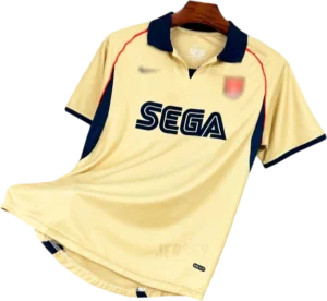 camiseta arsenal 2001 01 visitante