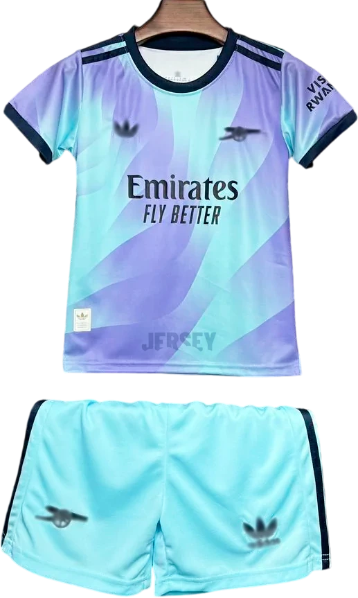 camiseta arsenal 2024 versión infantil tercera