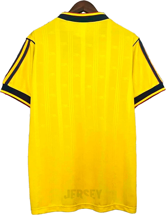 camiseta arsenal 1986 88 visitante reverso