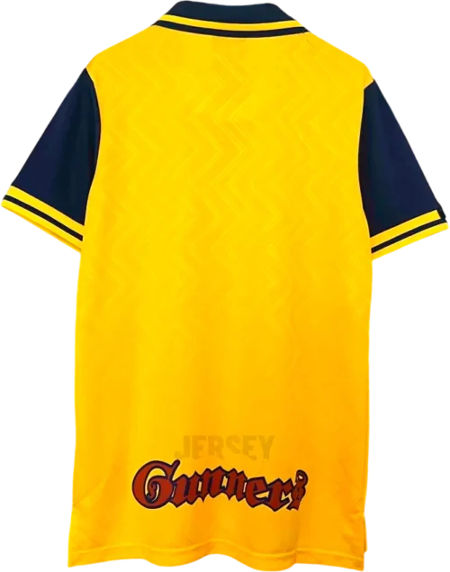 camiseta arsenal 1996 97 visitante reverso