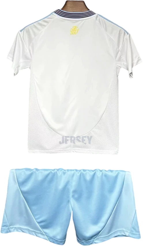 camiseta aston villa 2024 25 versión infantil visitante reverso