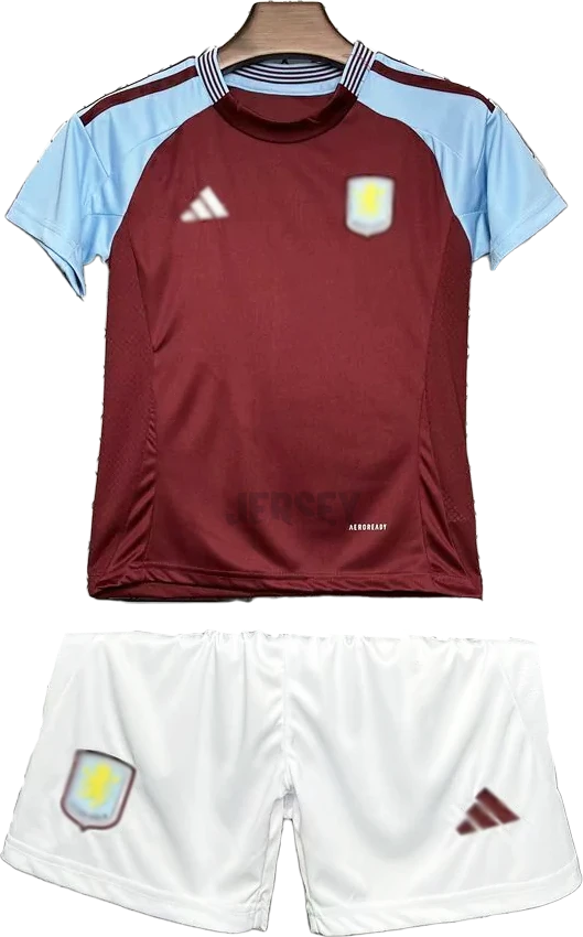 camiseta aston villa 2024 25 versión infantil