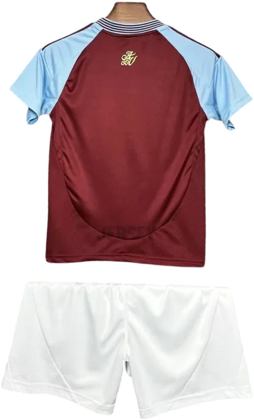 camiseta aston villa 2024 25 versión infantil reverso