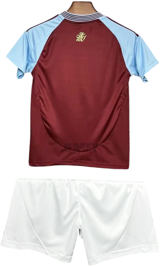 camiseta aston villa 2024 25 versión infantil reverso