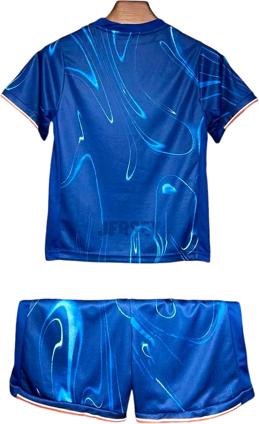 Camiseta del Chelsea 2024 25 versión infantil reverso