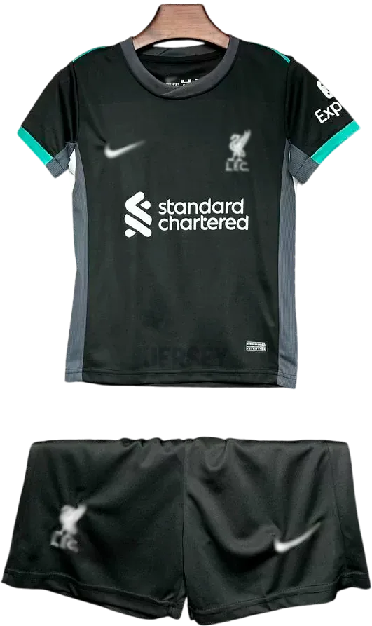 Camiseta Liverpool 2024 25 visitante versión infantil