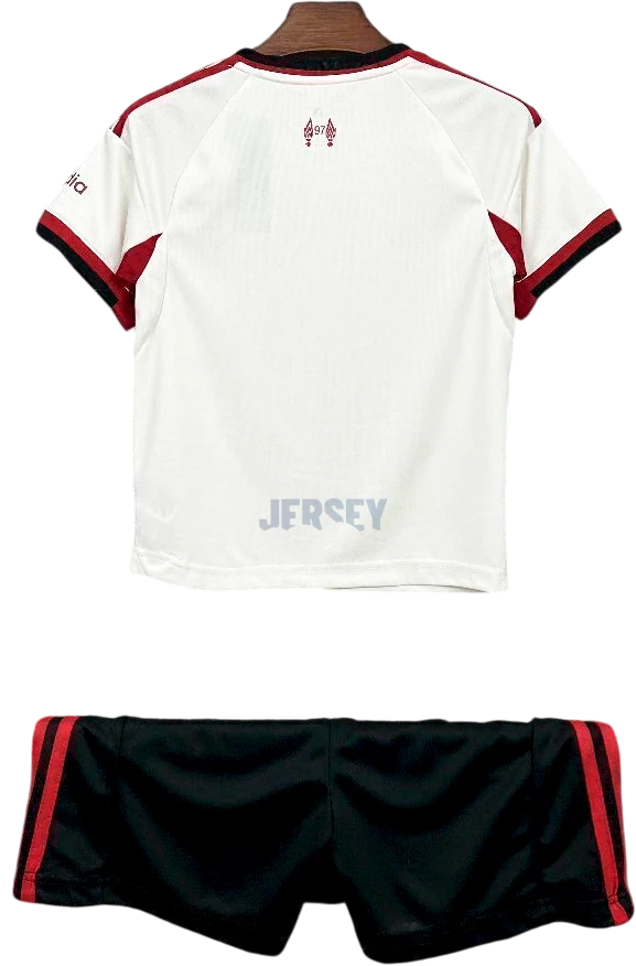 Camiseta Liverpool 2025 26 versión infantil reverso