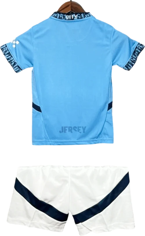 Camiseta manchester city 2024 25 versión infantil reverso